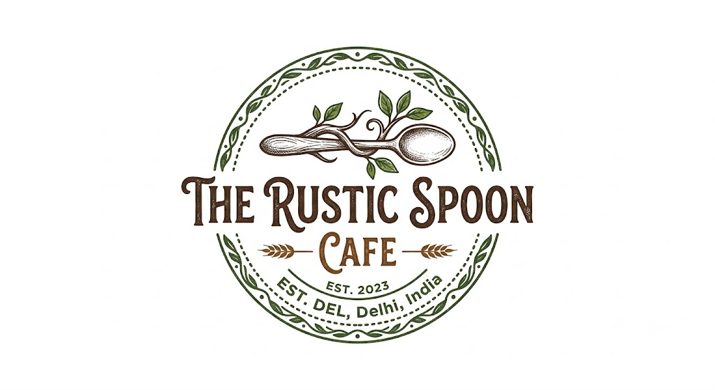 Rustic spoon cafe logo